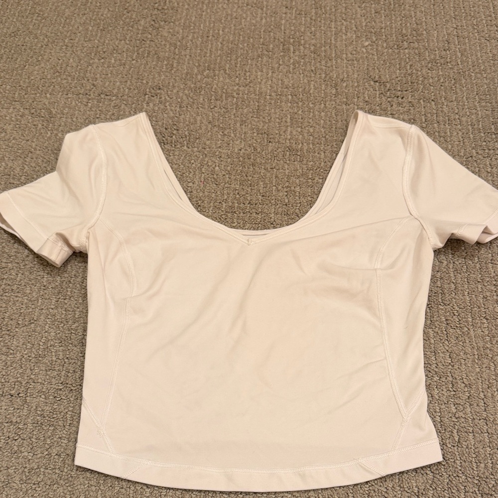 Lululemon Athletica Cream Crop Top